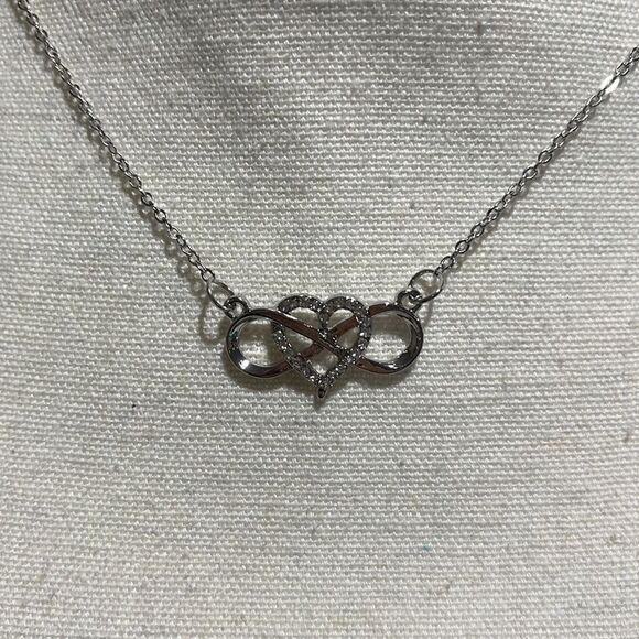 NWOT Infinity symbol and heart with rhinestones - Picture 2 of 3
